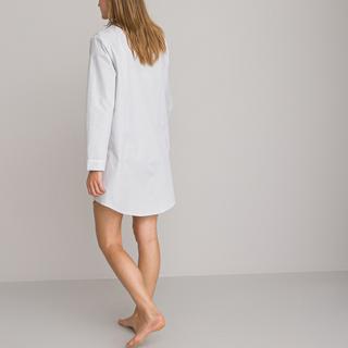 La Redoute Collections  Chemise de nuit forme liquette en popeline rayée 