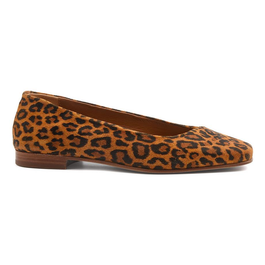 bobbies Adélie Leopard Print Ballerinas  