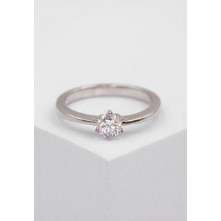 MUAU Schmuck  Solitaire Ring Diamant 0.40ct. Weissgold 750 