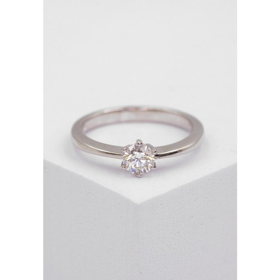 MUAU Schmuck  Bague Solitaire Diamant 0.40ct. or blanc 750 