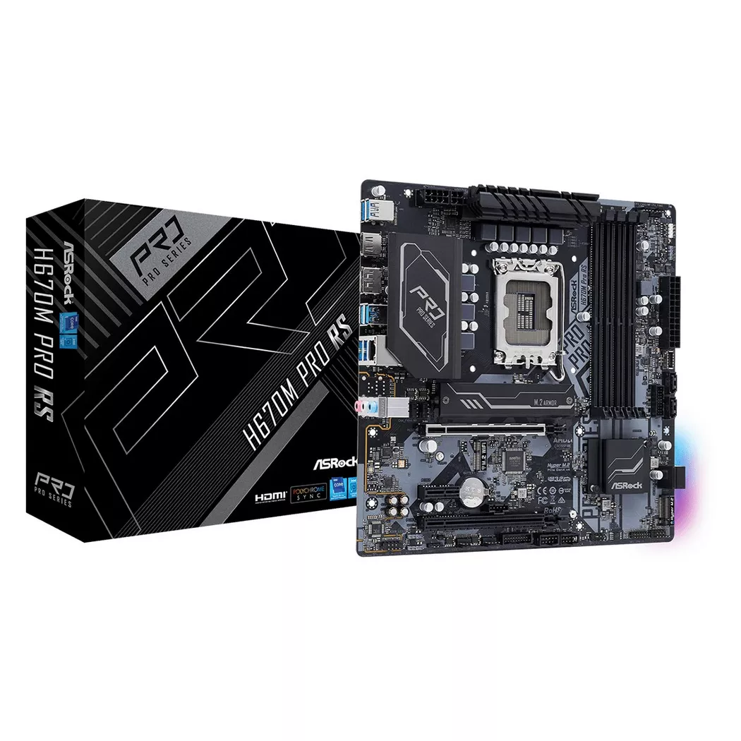 ASRock - H670M Pro RS Intel H670 LGA 1700 micro ATX