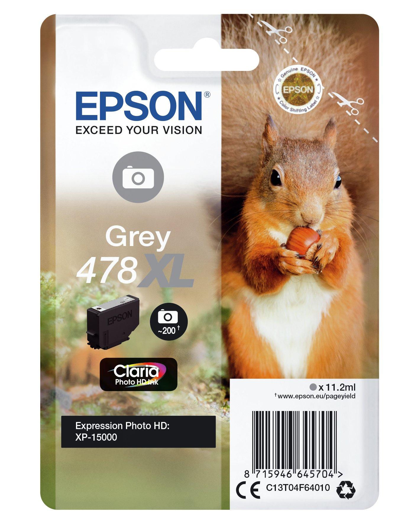 EPSON  Druckerpatrone T04F6, 478XL Original Grau 