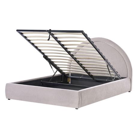 Beliani Bett mit Stauraum aus Stoff Modern MOUZON  