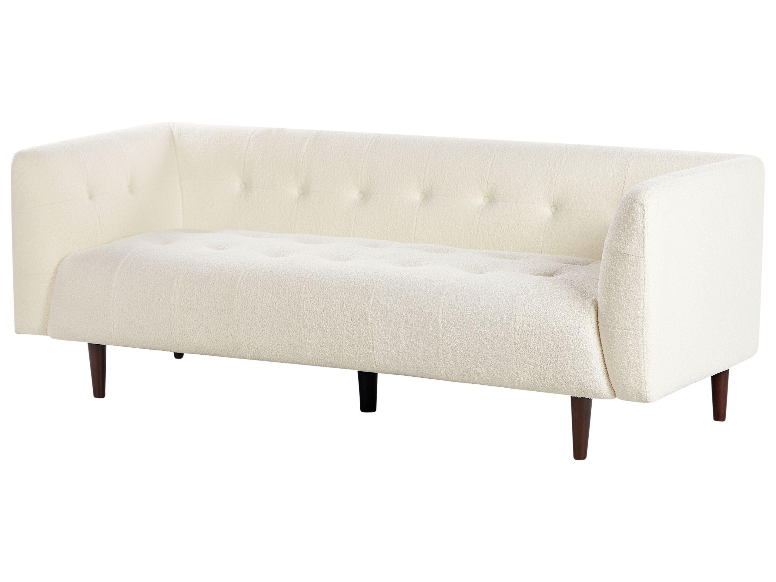 Beliani Canapé 3 places en Bouclé Rétro BYSKE  