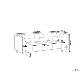 Beliani Canapé 3 places en Bouclé Rétro BYSKE  