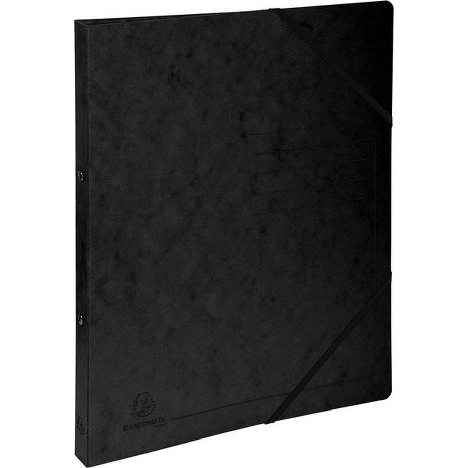 Exacompta EXACOMPTA Ringhefter 2.0cm 542551E schwarz, Gummiband, 2-Ring A4  
