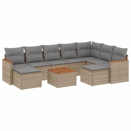 VidaXL set divano da giardino Polirattan  