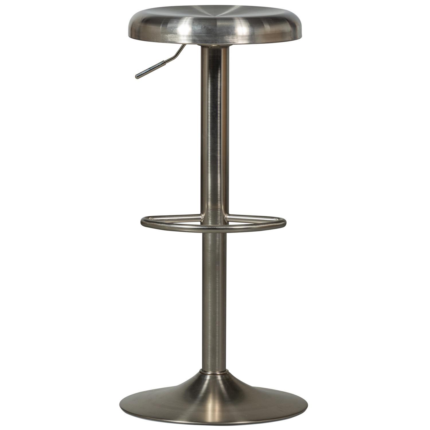 mutoni Tabouret de bar Isaac acier inoxydable argent  