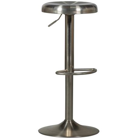 mutoni Tabouret de bar Isaac acier inoxydable argent  