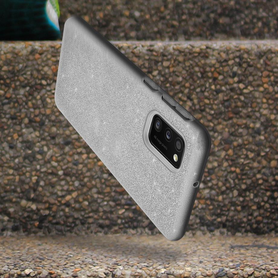 Avizar  Cover Paillette Samsung A41 rosso 