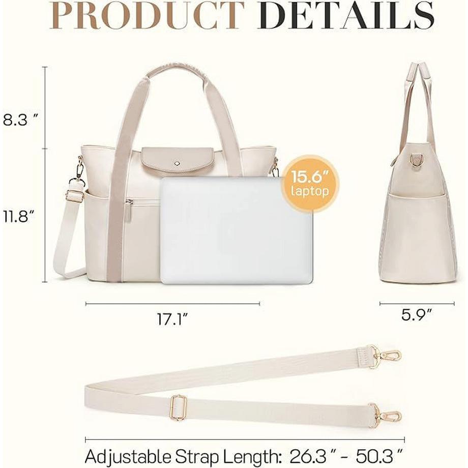 Only-bags.store Leichte Arbeitstasche mit Laptopfach  