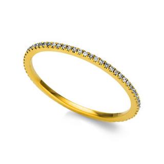 MUAU Schmuck  Mémoire-Ring 750/18K Gelbgold Diamant 0.14ct. 