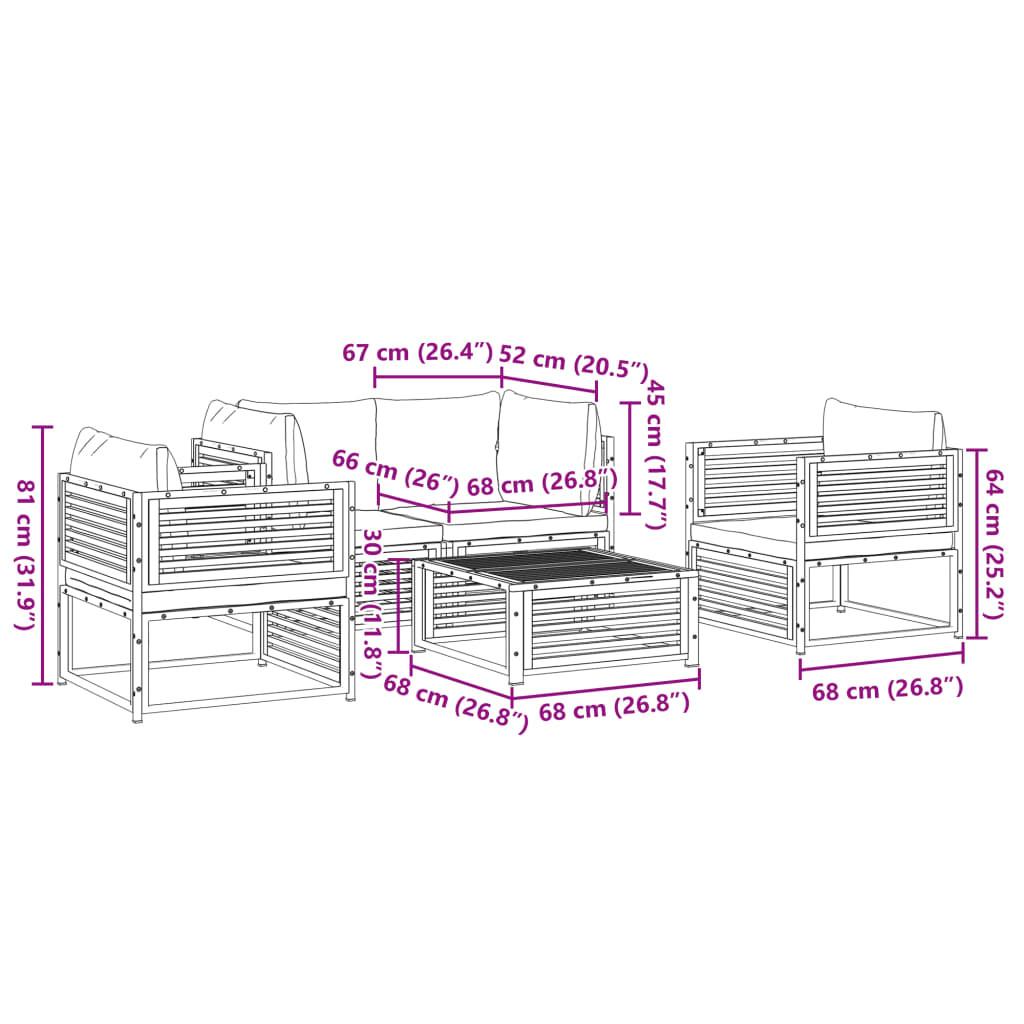 VidaXL set salotto da giardino Legno  