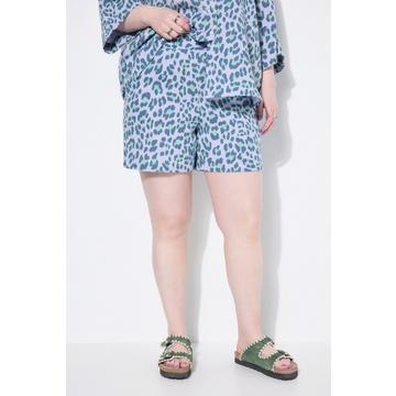 Shorts, Wide Legs, Musselin, Elastikbund