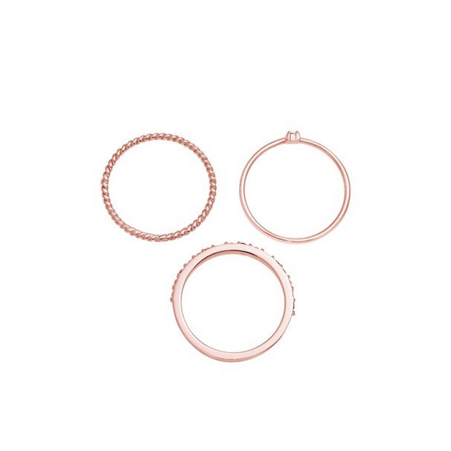 Elli  Ring 3Er Set Kristalle 