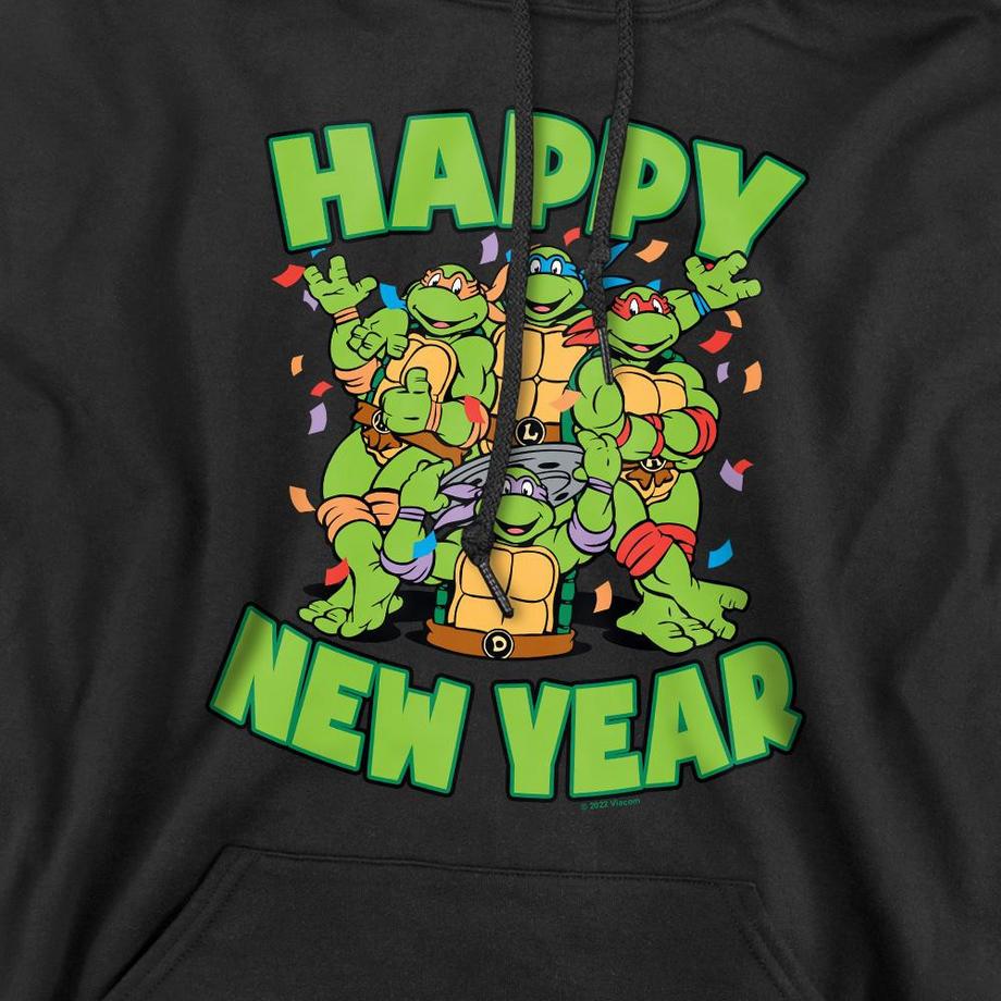 TEENAGE MUTANT NINJA TURTLE Felpa Con Cappuccio Capodanno Gruppo  