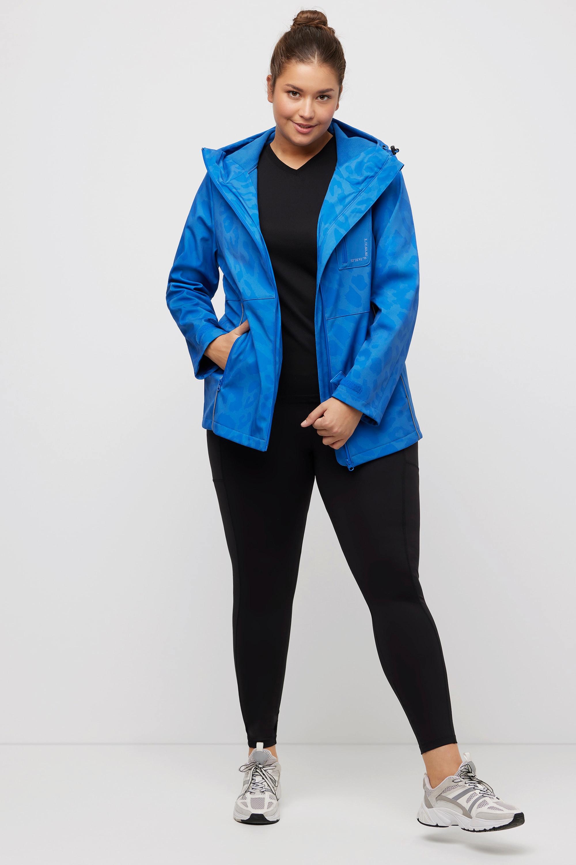 Ulla Popken  HYPRAR Softshelljacke, Leomuster, wasserabweisend 