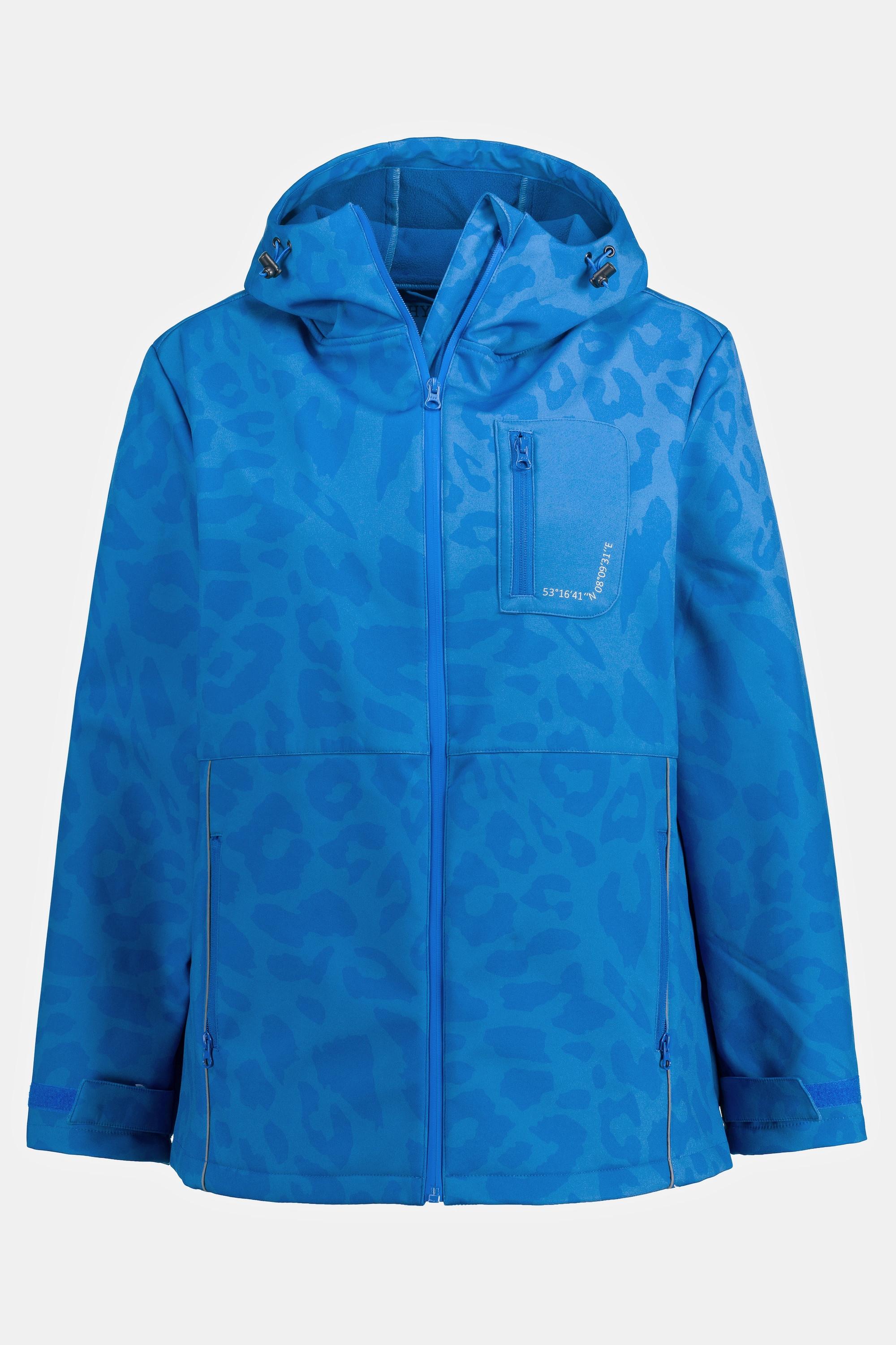 Ulla Popken  HYPRAR Softshelljacke, Leomuster, wasserabweisend 