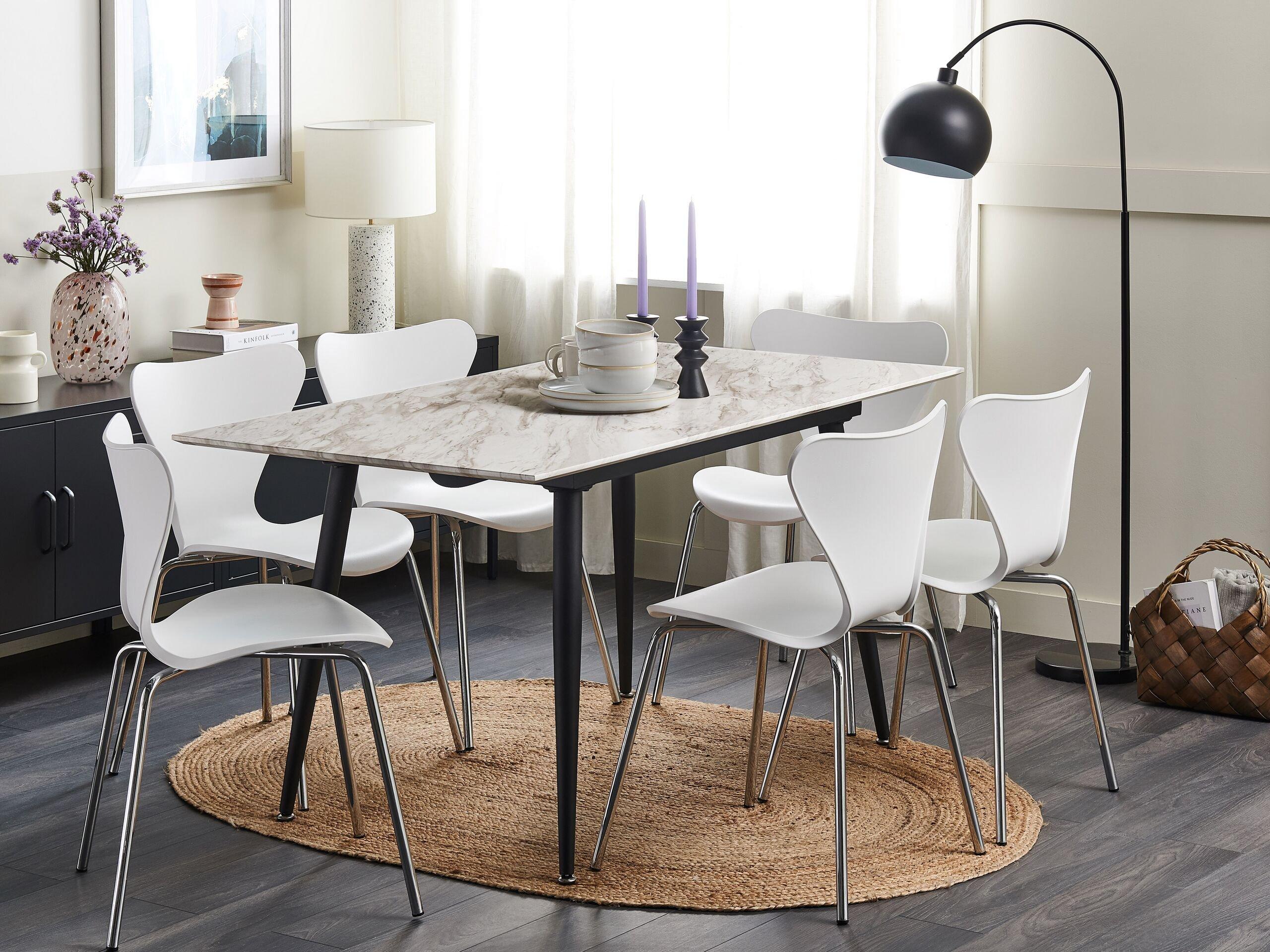 Beliani Table de repas en MDF Glamour EFTALIA  