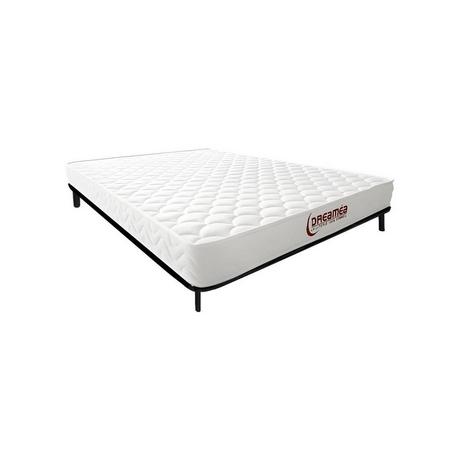 Vente-unique Set Telaio a doghe + Materasso schiuma accoglienza memory spessore 15 cm 140 x 190 cm - PELOPS di DREAMEA  