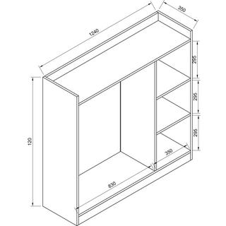 VCM Holz offener Kleiderschrank begehbarer Kleiderregal Schrank Kleiderstange Palosa  