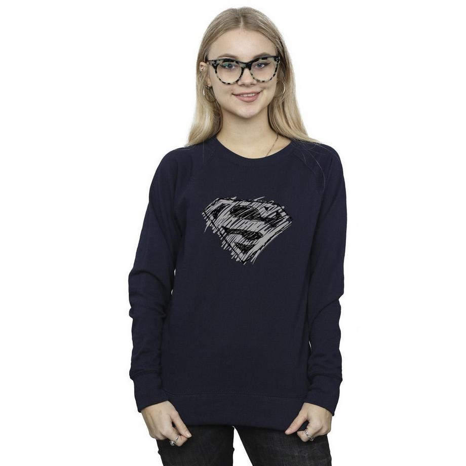 DC COMICS Superman Sketch Logo Regular Fit Felpa  