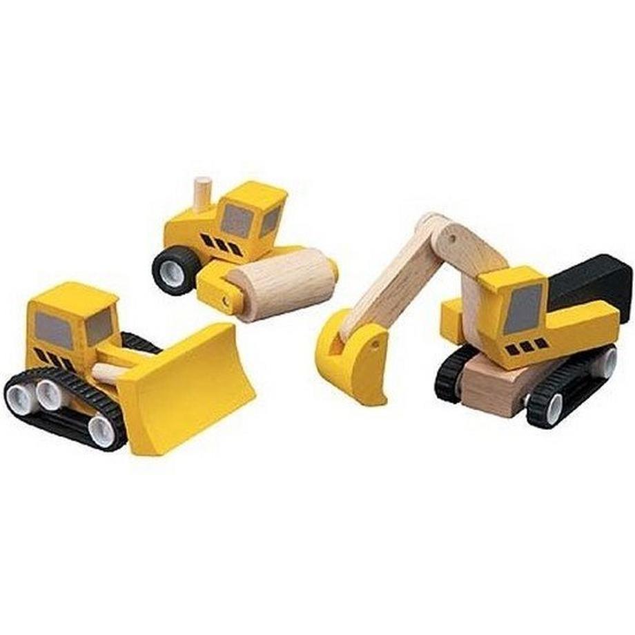 PlanToys Holzspielzeug Straßenbau-Set