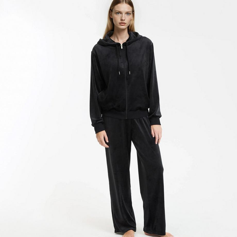 Pyjama aus glattem Velours