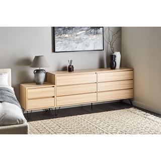 Beliani Commode à 6 tiroirs en Panneau de particules de bois Minimaliste CARDIGAN  