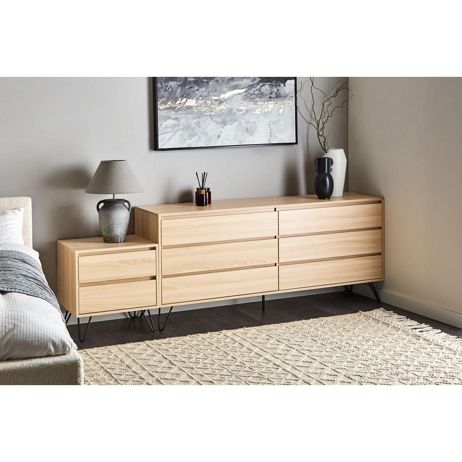 Beliani Cassettiera a 6 cassetti en Pannello di fibre (LDF) Minimalista CARDIGAN  