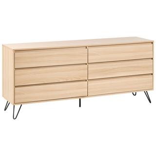 Beliani Commode à 6 tiroirs en Panneau de particules de bois Minimaliste CARDIGAN  