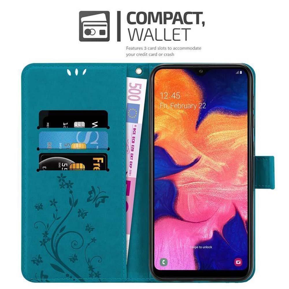 Cadorabo  Hülle für Samsung Galaxy A10 / M10 Blumen Design Magnetverschluss 