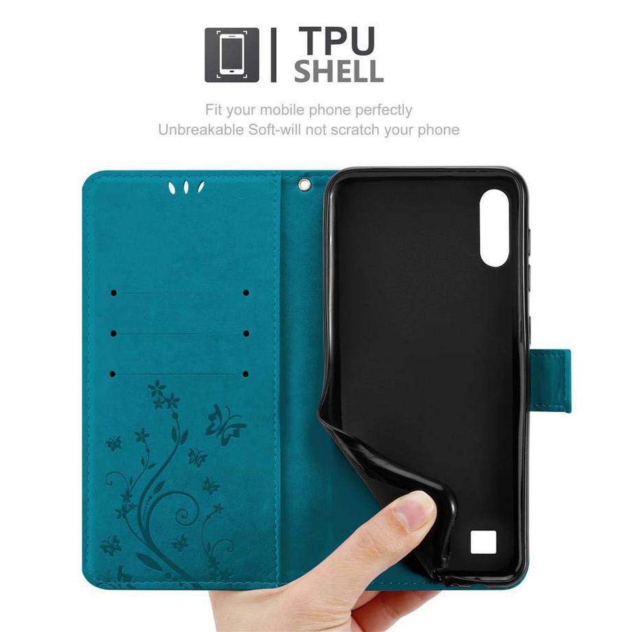 Cadorabo  Hülle für Samsung Galaxy A10 / M10 Blumen Design Magnetverschluss 