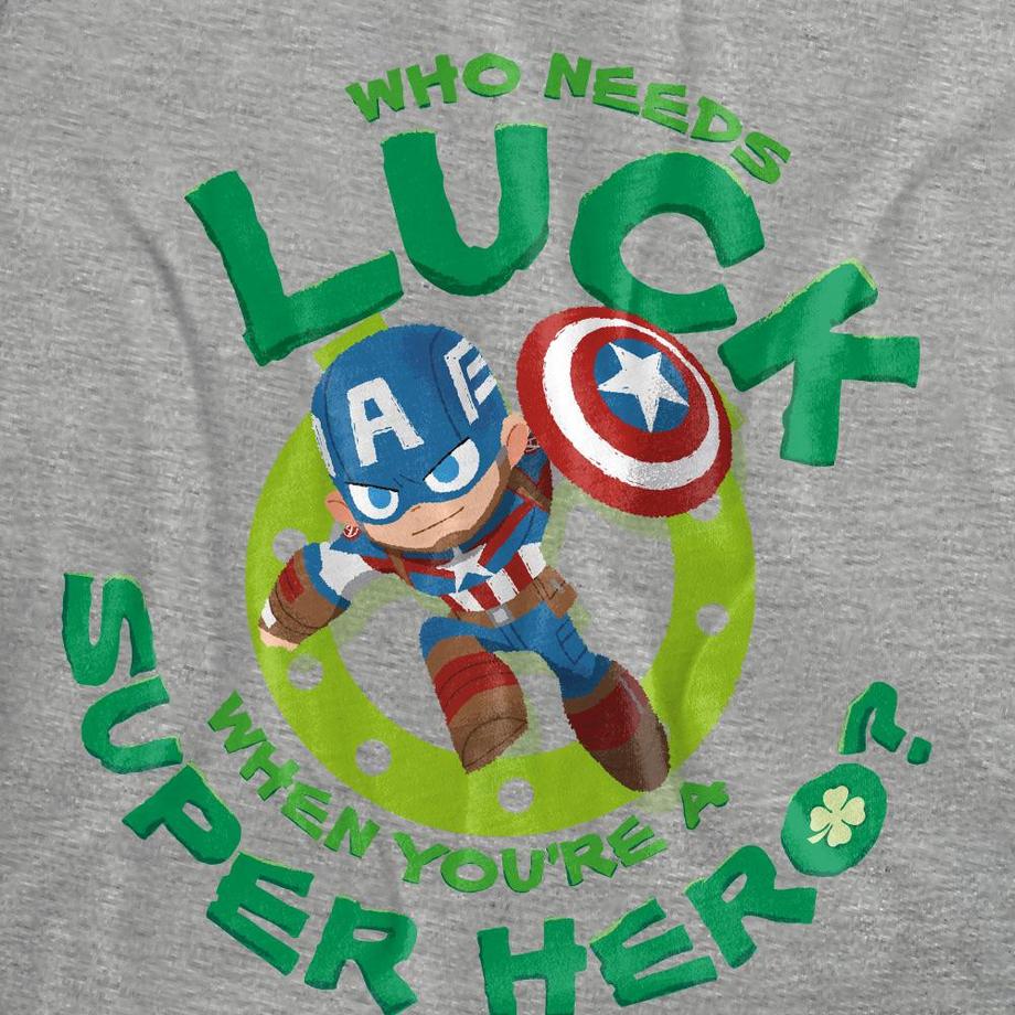 CAPTAIN AMERICA  T-ShirtSaintpatrick Lucky Super Hero 