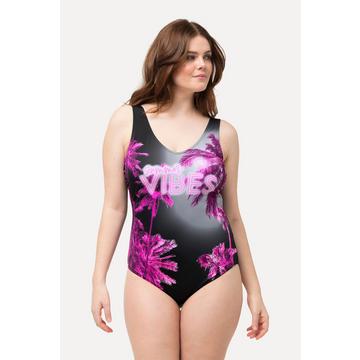 Maillot de bain imprimé Summer Vibes, sans bonnets souples, fronces