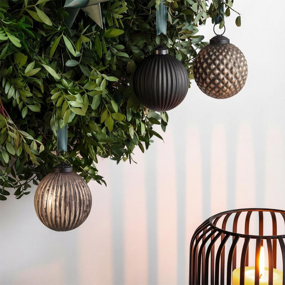 Villeroy&Boch Boules de Noël en verre, 3 pièces Christmas Chic  