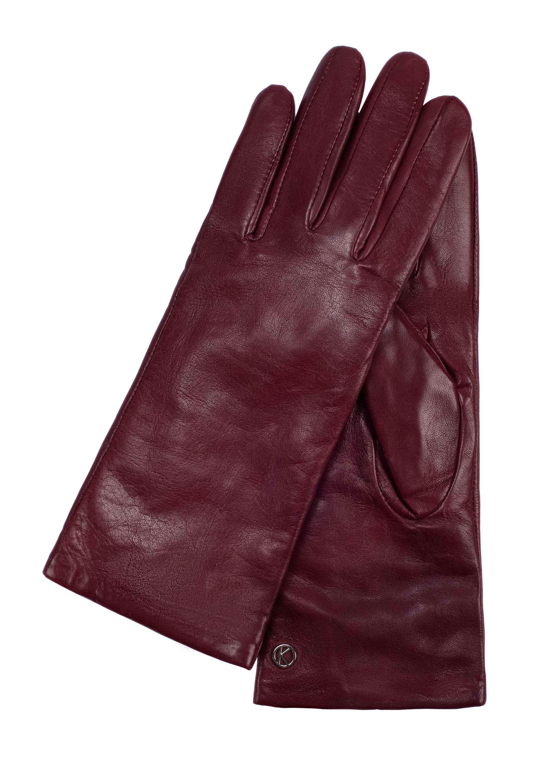 KESSLER  Gants longs élégants "AVA Touch" en cuir d'agneau premium avec fonction tactile et doublure en cachemire 