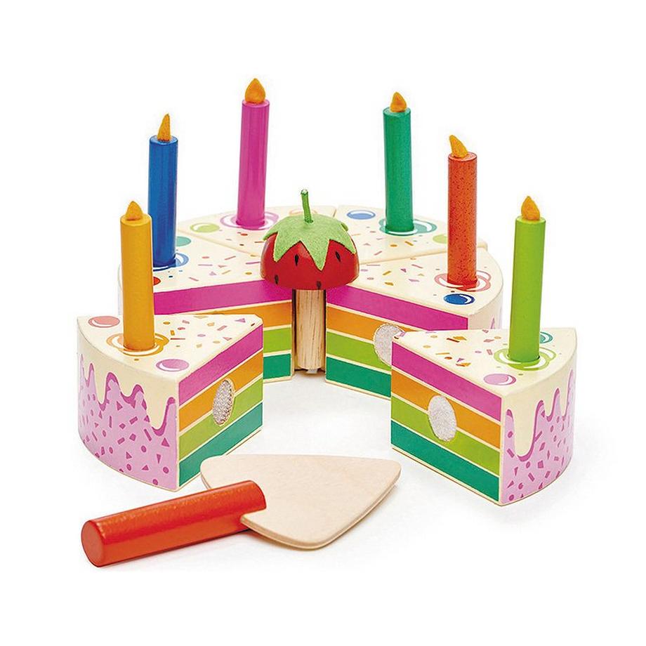 Tender Leaf Toys  Rollenspiele Geburtstagskuchen Regenbogen 