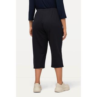 Ulla Popken  Pantaloni sportivi a 7/8 con taglio della gamba dritto e cintura elastica 