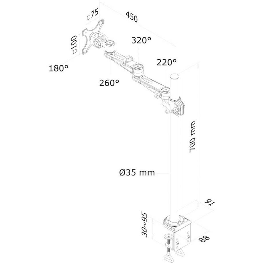 NewStar  Neomounts by  Monitor-Tischhalterung 