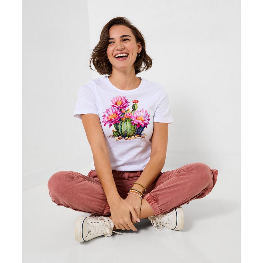 T-Shirt mit Kaktusmotiv