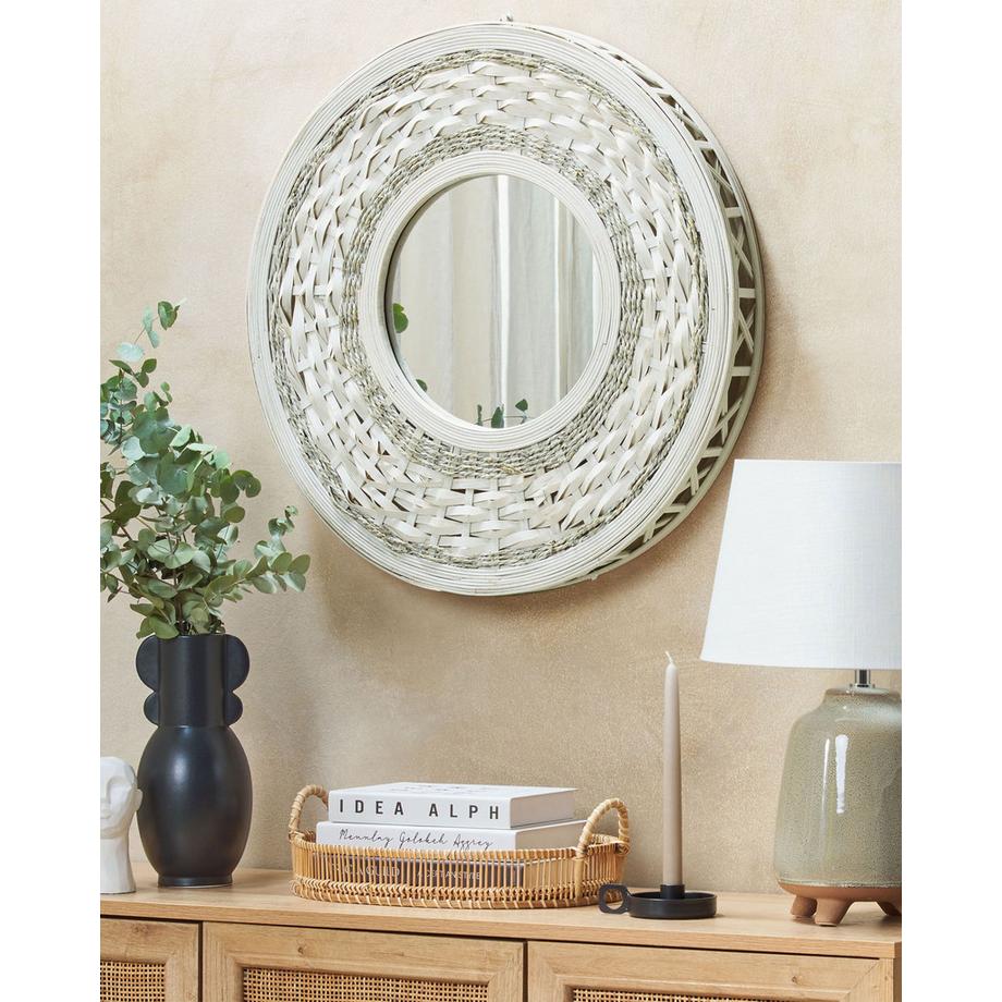 Beliani Miroir en Bambou Boho SOLEDAD  