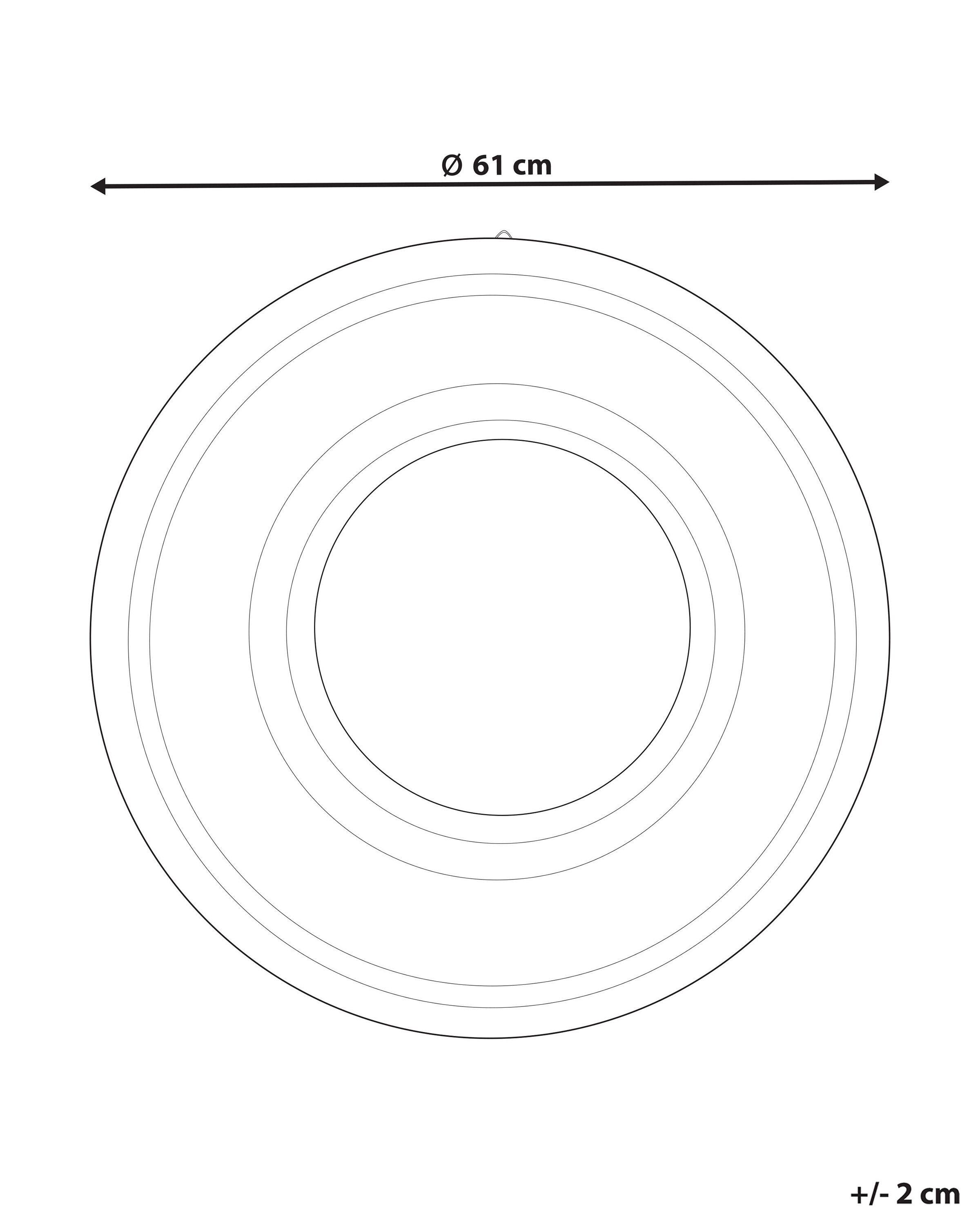 Beliani Wandspiegel aus Bambusholz Boho SOLEDAD  