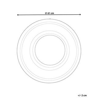 Beliani Wandspiegel aus Bambusholz Boho SOLEDAD  