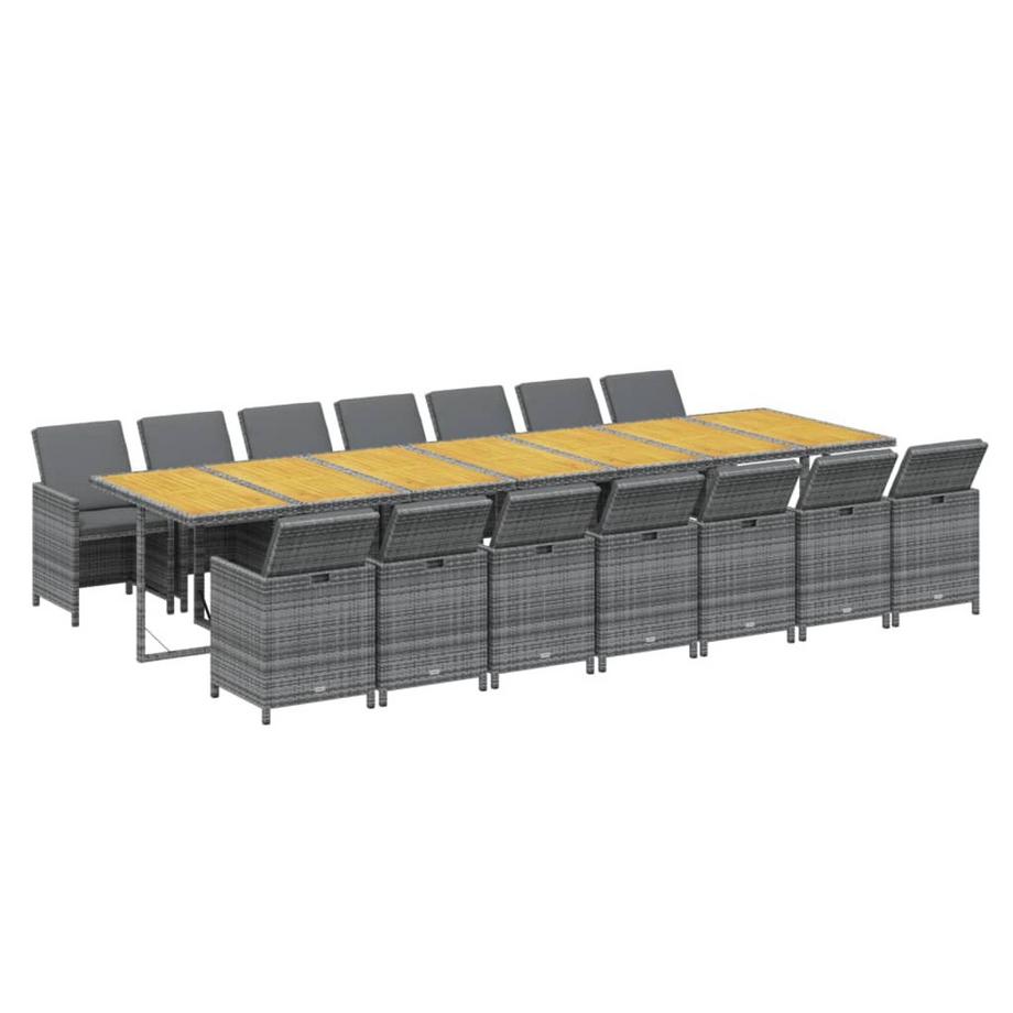 VidaXL Ensemble de salle à manger de jardin rotin synthétique  