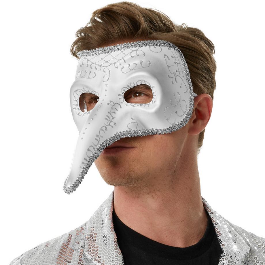 Tectake  Venezianische Maske mit langer Nase und Verzierungen 