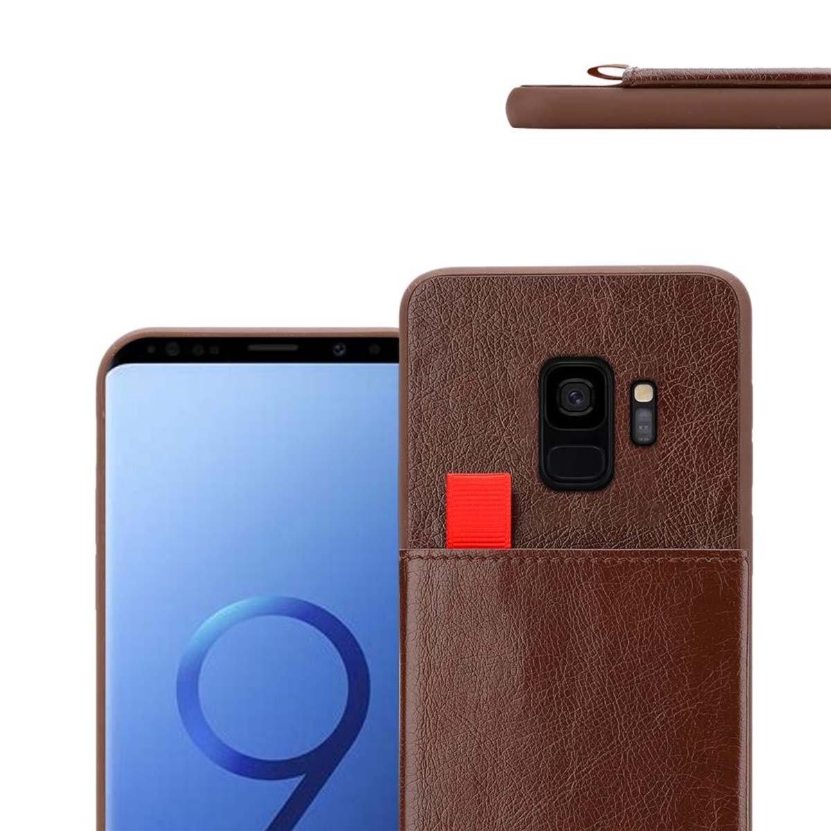 Cadorabo  Hülle für Samsung Galaxy S9 TPU Silikon Kunstlederüberzug 