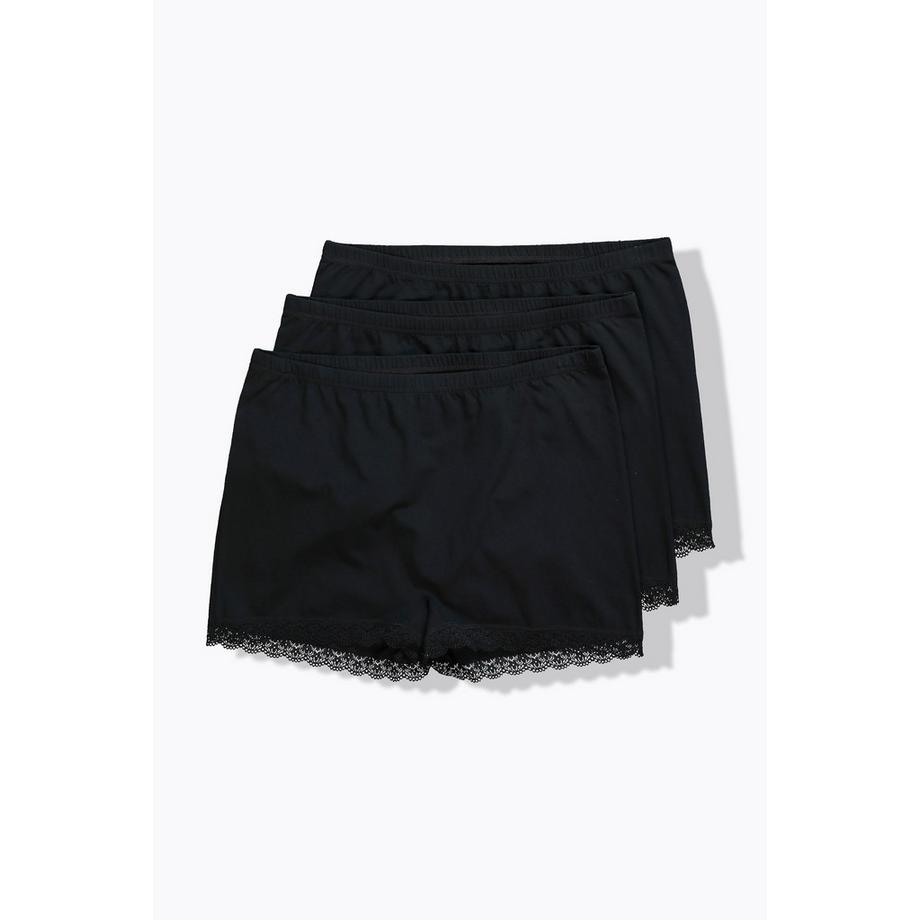 Ulla Popken Shorties Lot de 3 Liseré Dentelle  