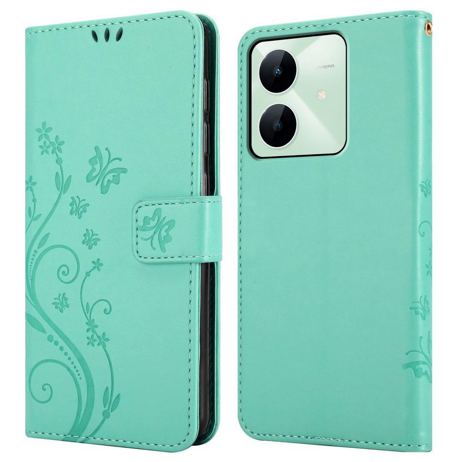 Cadorabo  Coque pour Realme Note 60 fleurs etui 