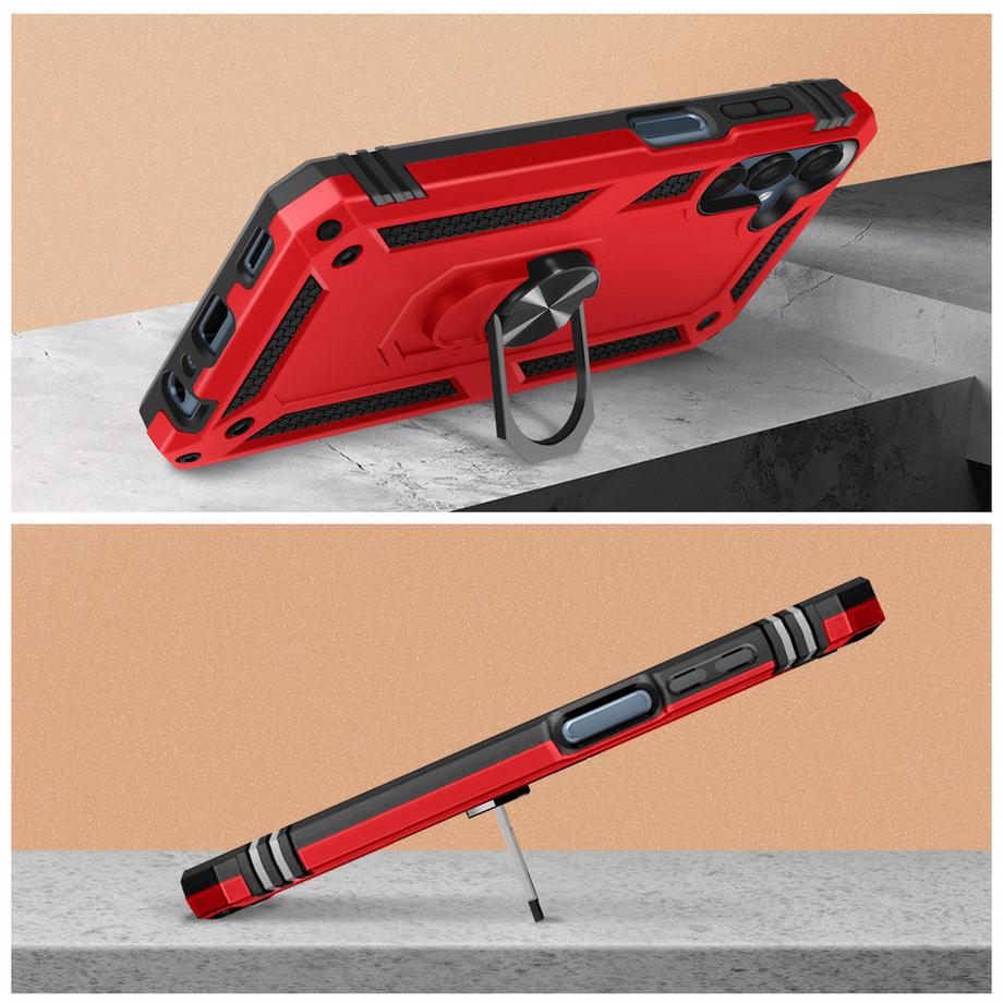 Avizar  Cover anello Samsung Galaxy A15 5G rossa 